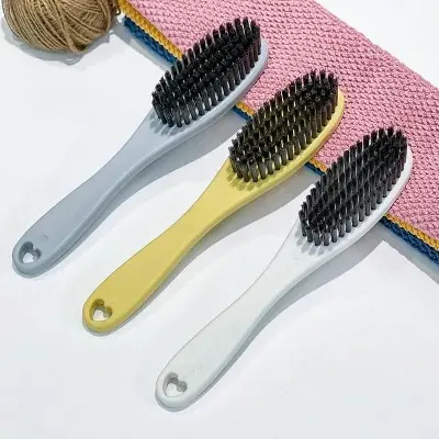 Picture of Clothes Brush || Coat Blazer Brush || Lint Remover Brush || Garment Brush || Men Suits Brush with Soft Horsehair & Plastic Handle - Multicolor