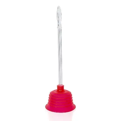 Picture of Anti blocked toilet pump bathroom plastic toilet plunger silicone plastic - Red
