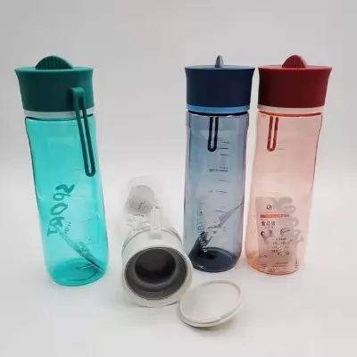 Picture of 600 ml chines water bottle with storage function lid - Multicolor
