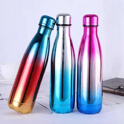 Picture of 500ml Double-Wall Insulated Vacuum Flask Stainless Steel Water Bottle For Girls Colorful BPA Free Thermos for Sport Water Bottle - Multicolor