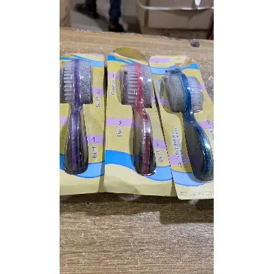 Picture of 4-Step Multi-Use Foot Care Brush Scrubber and Scraper - 1 Piece - Multicolor