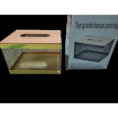 Picture of 16/12 cm gold tissue box box can be used for tissue paper, as a paper towel dispenser - Kitchen Rack - Kitchen Rack - Oven Cover - Gold