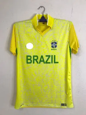 Picture of Brazil Copa America Jersey 2024 Half Sleeve HOME JERSEY 2024_only M Size(Lemon Yellow)