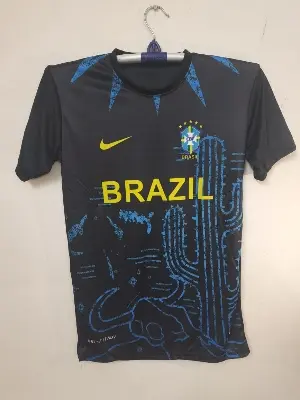 Picture of Brazil  Carousell  Black Jersey 2022 National Football Jersey Soccer Jersey(Black)
