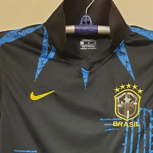 Picture of Brazil Copa America Jersey 2024 Half Sleeve Premium Quality - Both Side Print_ HOME JERSEY - Player Edition(Yellow)