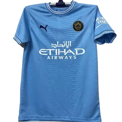 Picture of Manchester City (Embroidery) New Season Jersey - English Premier League Jersey - 2023/24 - manchester city jersey(Light blue)