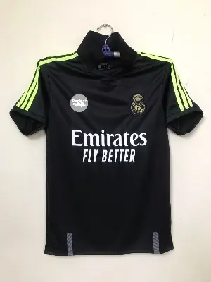 Picture of রিয়াল মাদ্রিদ (অ্যামব্রয়ডারি সহ) স্প্যানিশ ক্লাব প্রিমিয়াম ফুটবল জার্সি - real madrid jersey(Black)