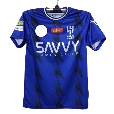 Picture of Al Hilal New Jersey Blue Kit ( Home) (Double Part Print) 2023/24 - Neymar Jersey - Football - Saudi Club(Deep Blue)