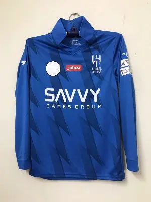 Picture of Al Hilal Jersey (Embroidery) Blue Kit ( Home) 2023/24 - Neymar Jersey - Football - Saudi Club - Full Sleeve(Blue)