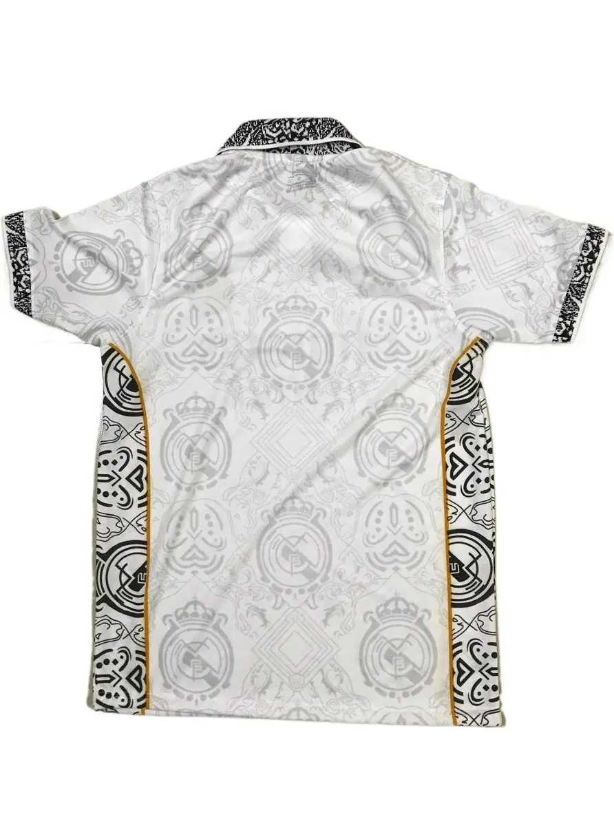 Picture of Real Madrid (With Embroidery) Premium Football Jersey Black 2024(Off White)