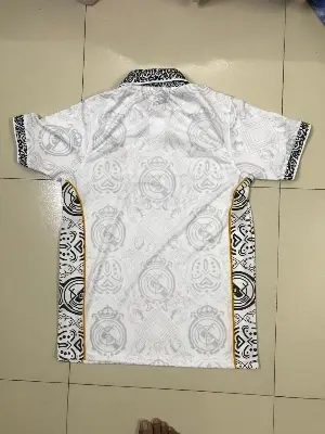 Picture of Real Madrid (With Embroidery) Premium Football Jersey Black 2024(Off White)