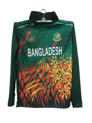 Picture of Bangladesh Cricket Jersey with collar  - Only M Size