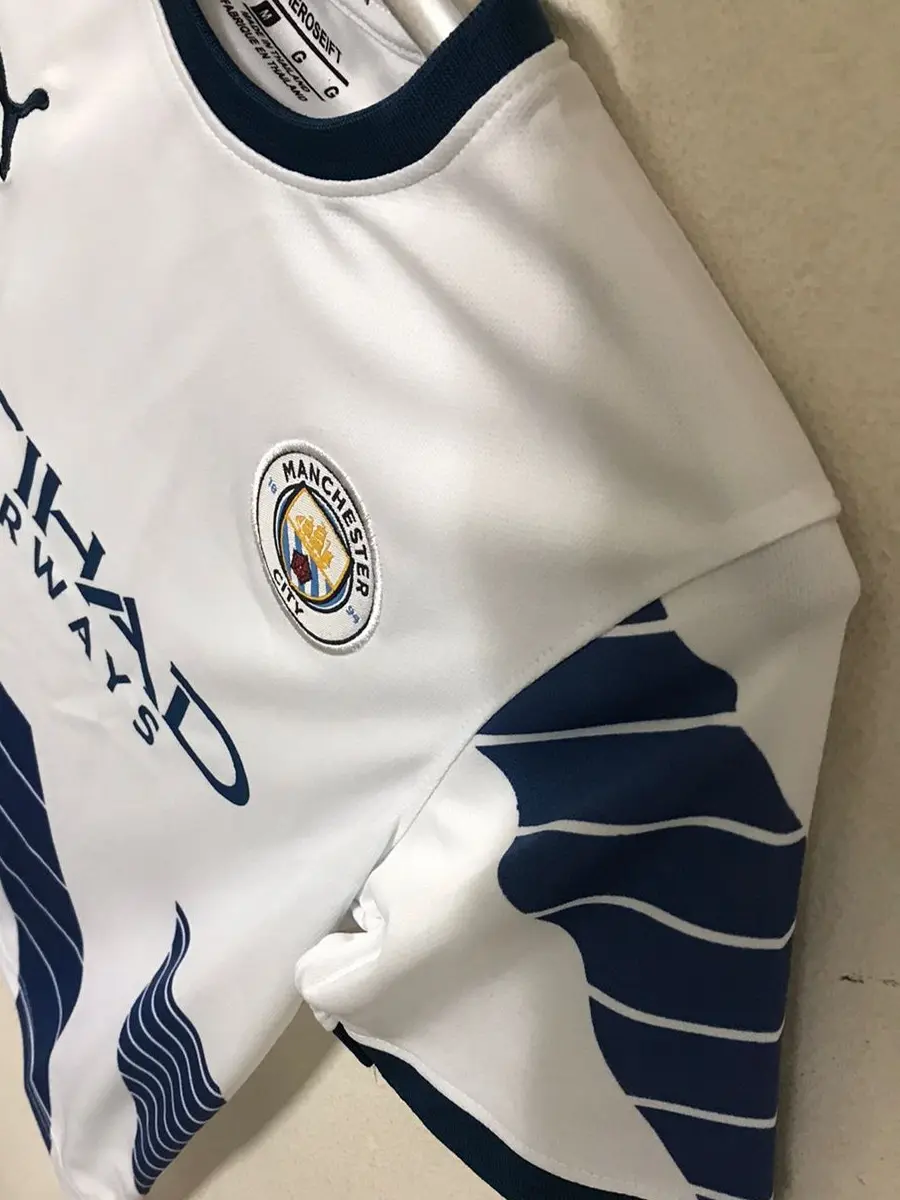 Picture of ম্যানচেস্টার সিটি (অ্যামব্রয়ডারি সহ) ইংলিশ ক্লাব প্রিমিয়াম ফুটবল জার্সি - manchester city jersey