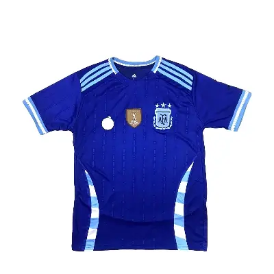 Picture of Argentina Copa America Jersey 2024 ( 3 Star )Half Sleeve Premium Quality With Embroidery - Both Side Print _ Away Kit