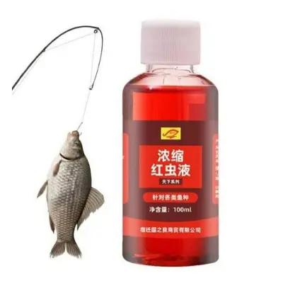 Picture of Fish Bait Liquid Attractant High Concentration Red Worm Fish Bait Attractant Enhancer Flavoured Fishing Bait Additive Fishing(Red)