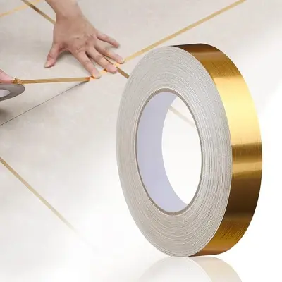 Picture of 50M/Roll Gold Beautiful Seam Ceramic Tile Stickers Mildewproof Decor Self Adhesive Wall Tape Floor Tile Sewing Sticker(Gold)