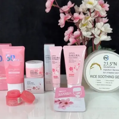Picture of Japan Sakura Skin care Set || LAIKOU Skin care 7pcs combo pack(Skin care 7pcs combo)