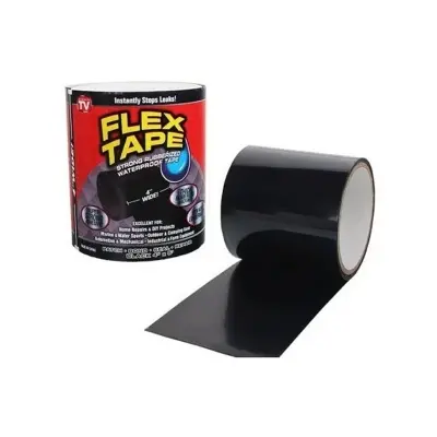 Picture of PVC Rubberized Water Leakage Seal Tape Silicon Sealant Tape Waterproof Flex Tape for Water Tank Sink Sealant for Gaps Flex Tape (Pack of 1)(Black)