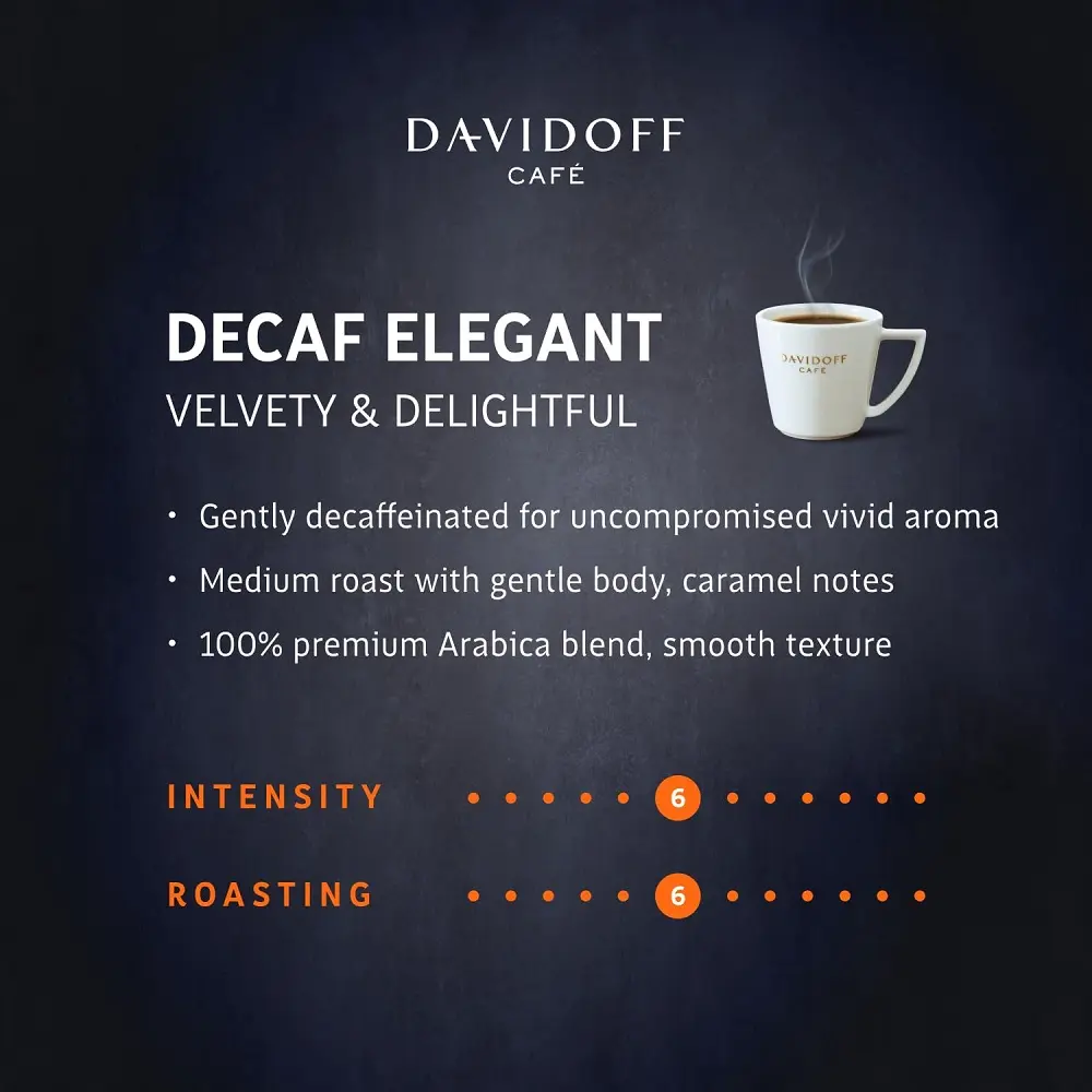 Picture of DAVIDOFF COFFEE DECAF ELEGANT 100G