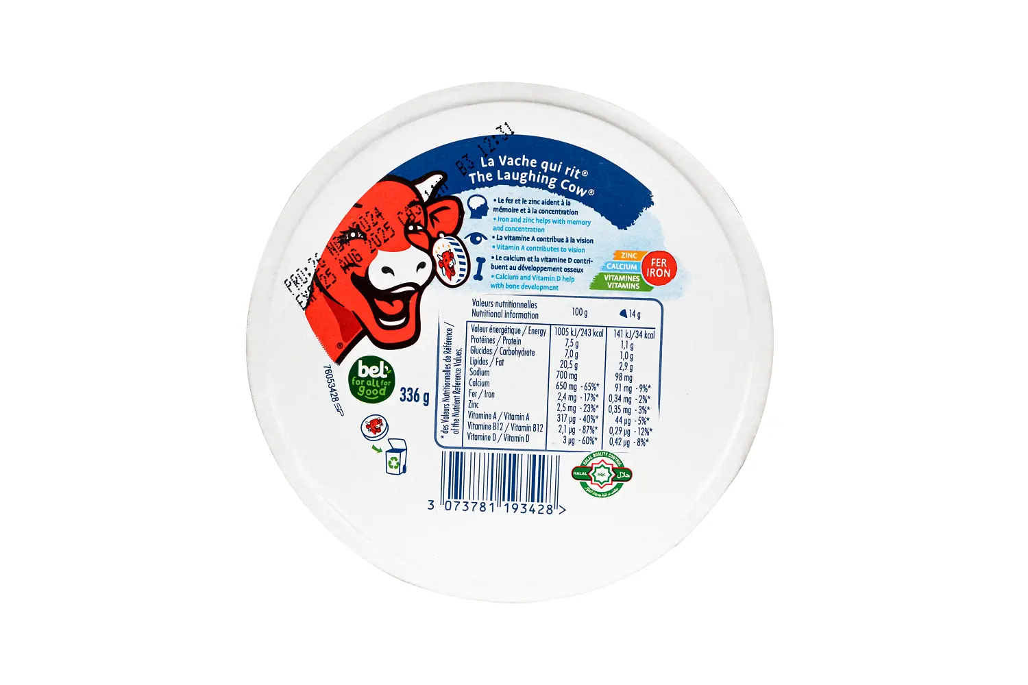 Picture of La Vache Qui Rit (The Laughing Cow) Spreadable Cheese 24 Portions 336G