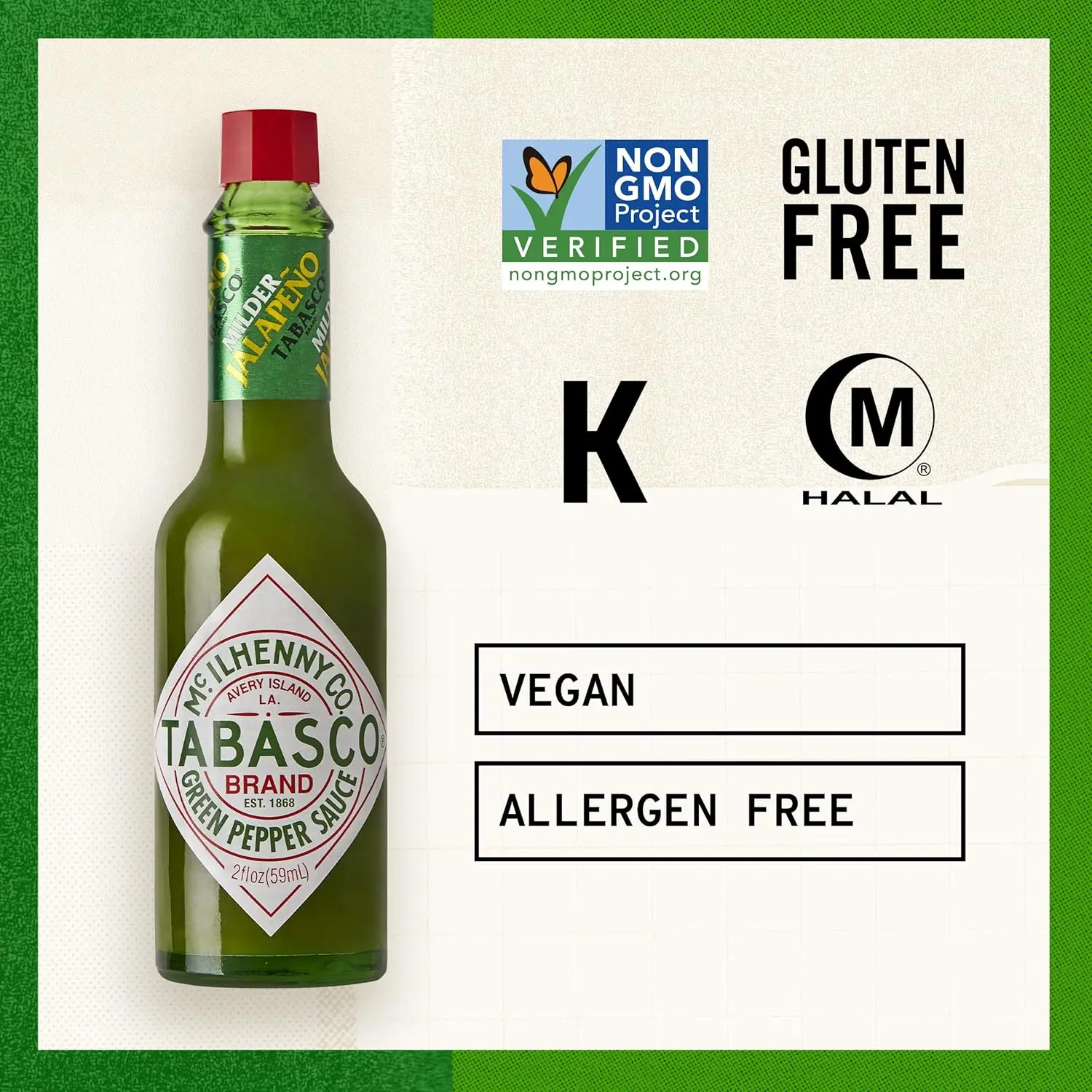 Picture of Tabasco Brand Green Pepper Sauce 60ML