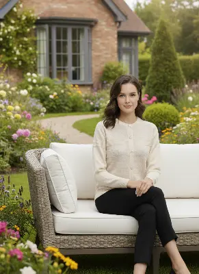 Picture of Women's Long Sleeve Sweater Open Front Cardigan Button Closer Outerwear Winter Dress Casual Solid Color Sweaters