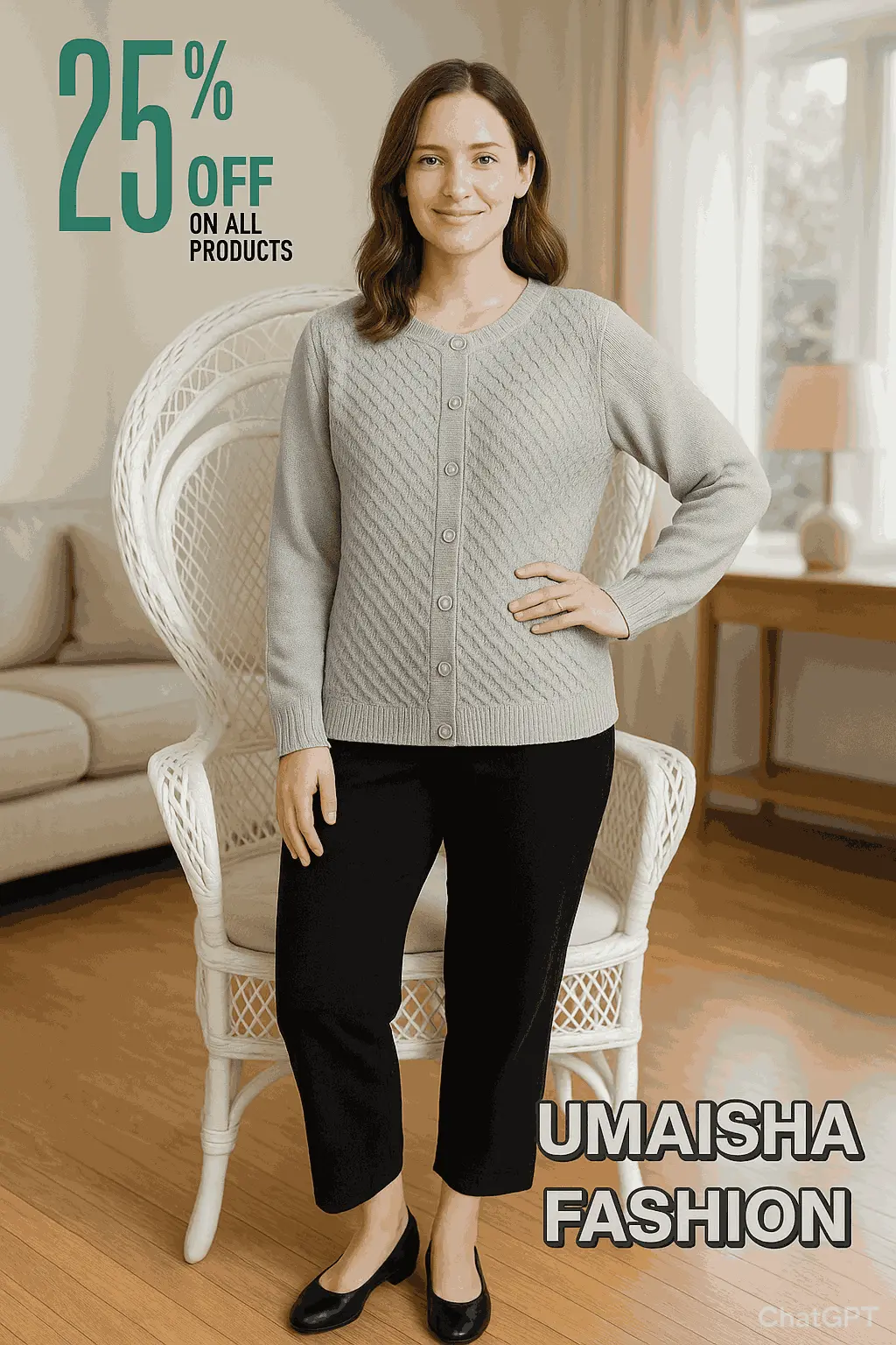 Picture of Women's Long Sleeve Cable Knit Sweater Open Front Cardigan Outerwear long Cardigans Sweaters.