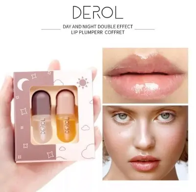 Picture of DEROL Lip Plumper, Day and Night (2Pcs) Natural Lip Oil