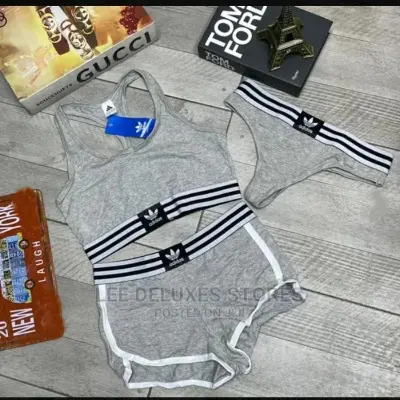 Picture of Women'S Modern Cotton Thong, Short Panty And Tops 3 Pcs Set - Bra Panty Set