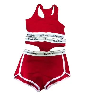 Picture of Women's Modern Cotton Thong, Short Panty and Tops 3 pcs Set