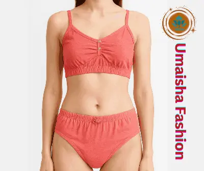 Picture of Girls Matching Underwear Set Cotton Bra and Panty. ● 📣 স্কুল/কলেজের মেয়েদের জন্য পারফেক্ট  সুতি ব্রা-প্যান্টি সেট।