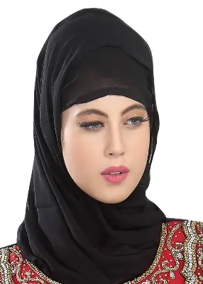 Picture of Chiffon Georgette Hijab And Hijab Cap for Woman