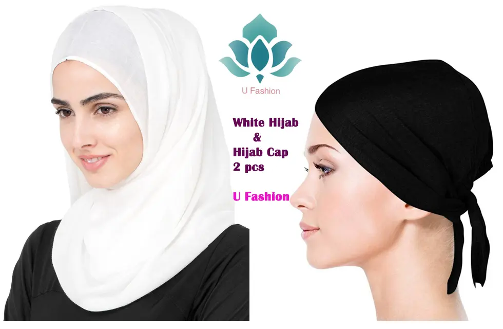 Picture of Chiffon Georgette Hijab And Hijab Cap for Woman