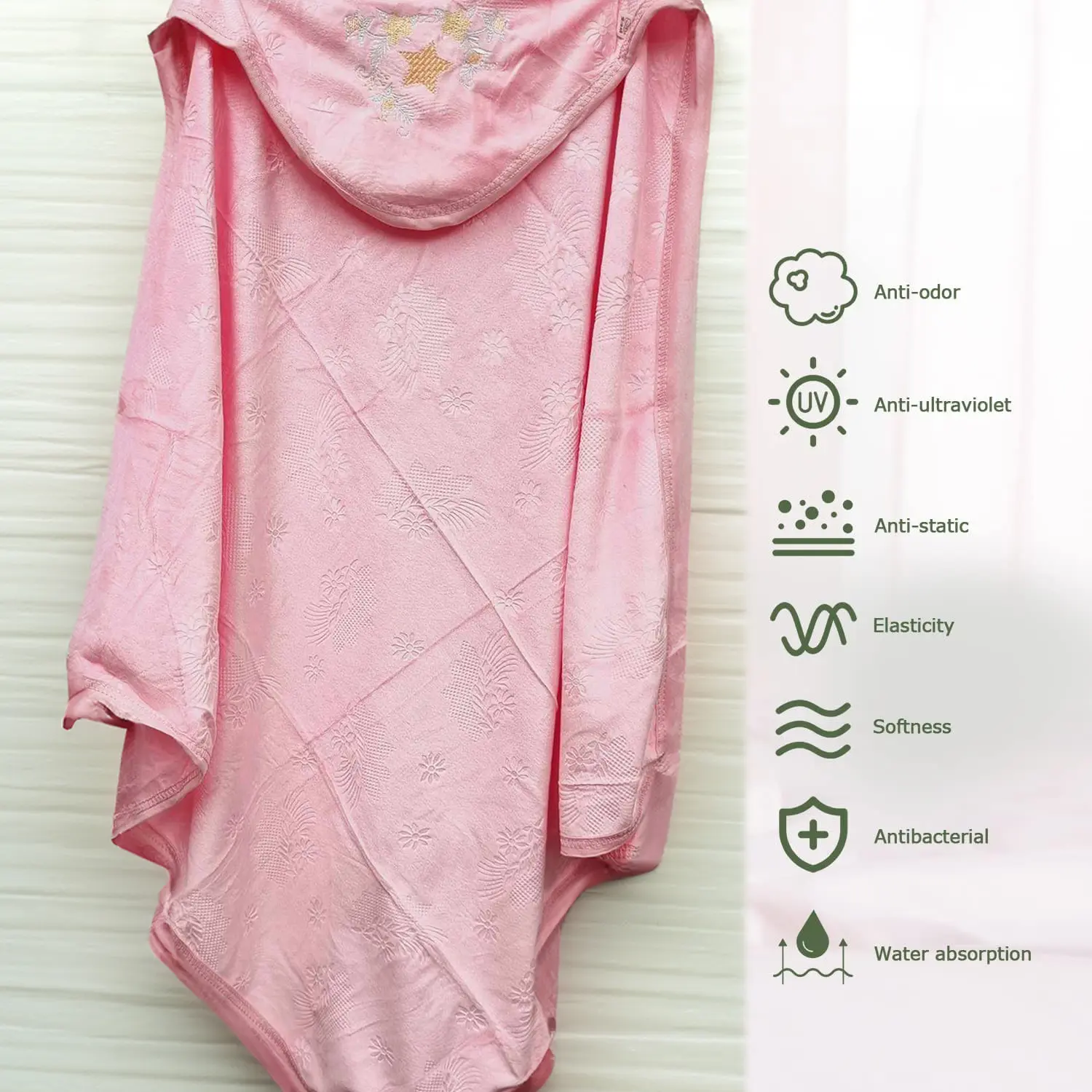 Picture of Velvet Baby Hooded Towel Cap Towel Washcloth - 34" * 30"