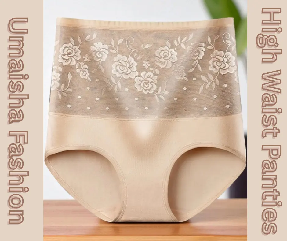 Picture of Women Underwear High Waist Cotton Panties Full Coverage Ladies Briefs- 1pcs - Panty