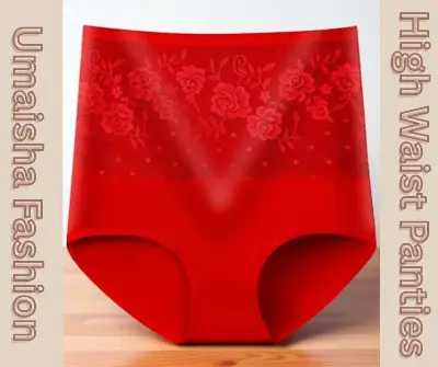 Picture of Women Underwear High Waist Cotton Panties Full Coverage Ladies Briefs- 1pcs - Panty