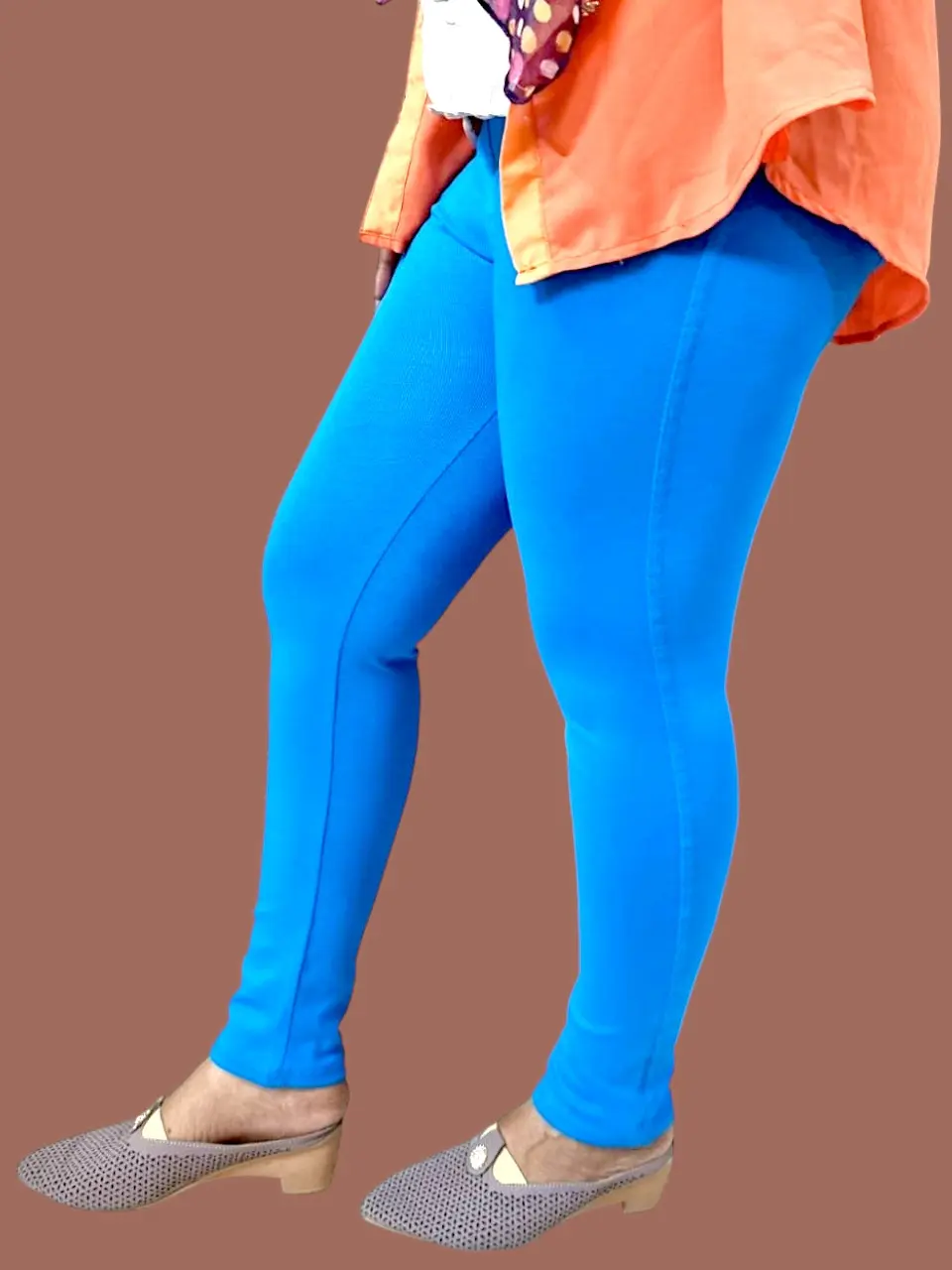 Picture of Cotton Winter Special Back Pocket Ties Pant For Woman/Teenager Girls Tiles Jeggings.