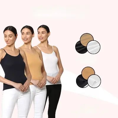 Picture of Understated -Craftsmanship and Trendy -3 Pcs Ladies Inner tops tank For All Season Use Cotton Camisole- Progressively Better