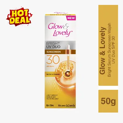 Picture of Glow & Lovely Bright Serum Sunscreen UV DUO SPF30 50g