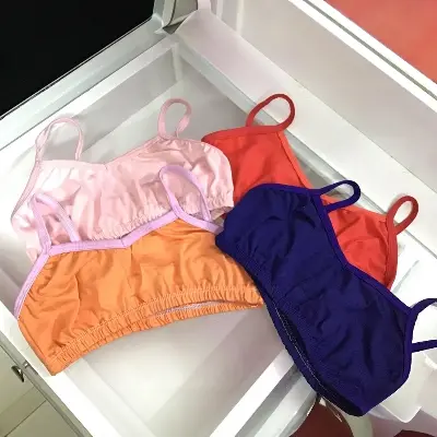 Picture of Cute and Comfortable Every Season Super Soft Cotton Semis Bra for Girls - Bras 4pc - Best Quality Product - Perfect for All Seasons.● 👧 কিশোরী মেয়েদের জন্য ৪ পিস সুতি সেমিজ কম্বো সেট! ● আরাম, সুরক্ষা আর স্টাইল—সব একসাথে!