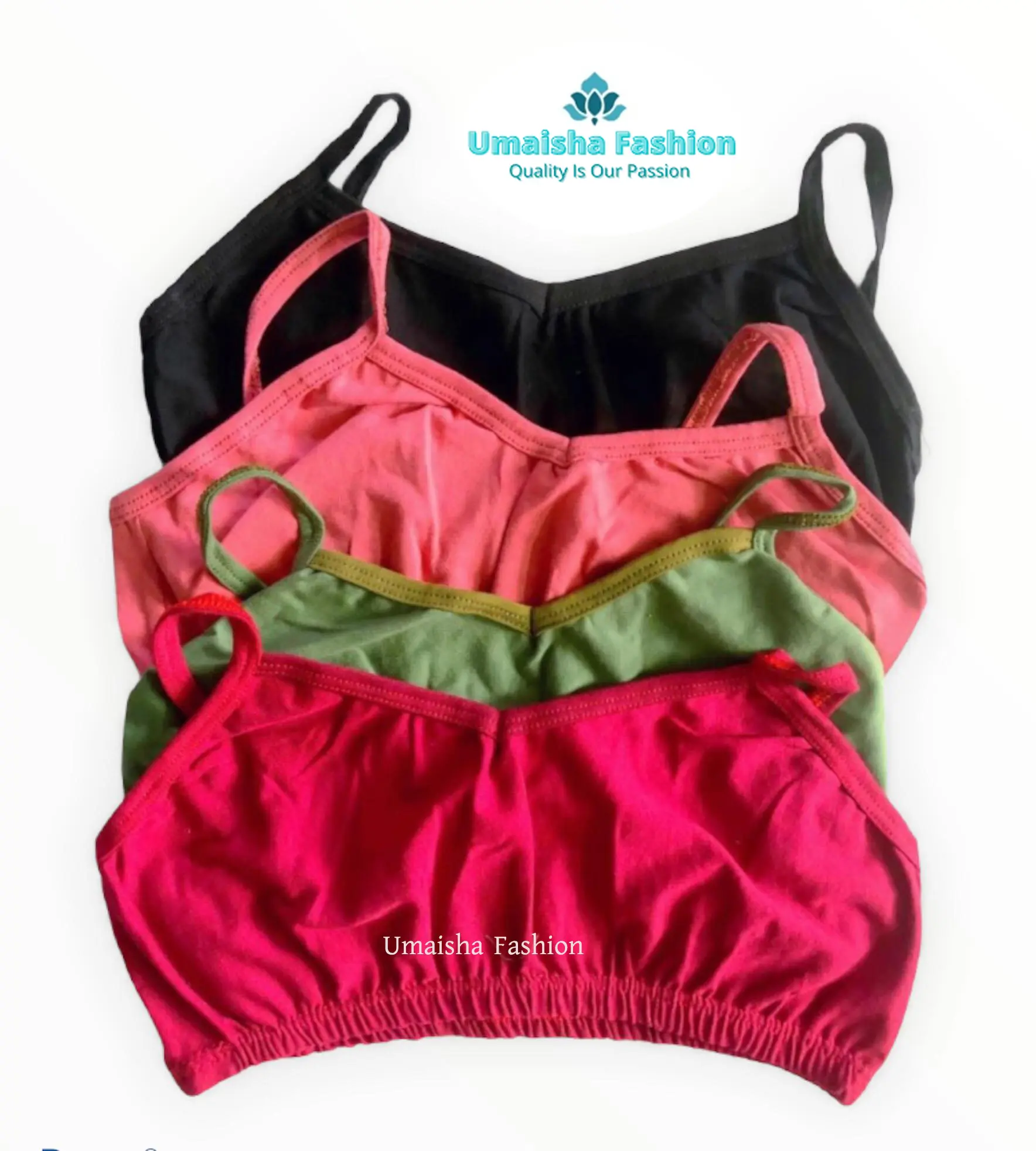 Picture of Cute and Comfortable Every Season Super Soft Cotton Semis Bra for Girls - Bras 4pc - Best Quality Product - Perfect for All Seasons.● 👧 কিশোরী মেয়েদের জন্য ৪ পিস সুতি সেমিজ কম্বো সেট! ● আরাম, সুরক্ষা আর স্টাইল—সব একসাথে!