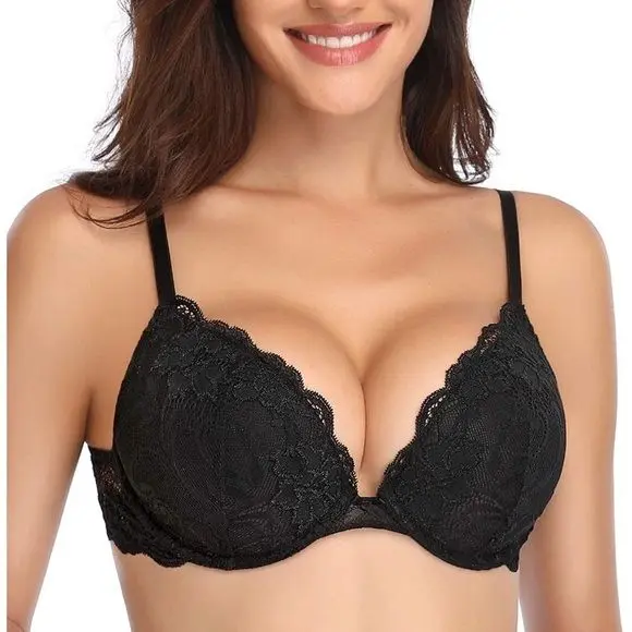 Picture of Red Color Soft Comfortable Net Pushup Padded Bra For Women - 💖 মেয়েদের জন্য পুশ-আপ ফোম প্যাডেড ব্রা 💖