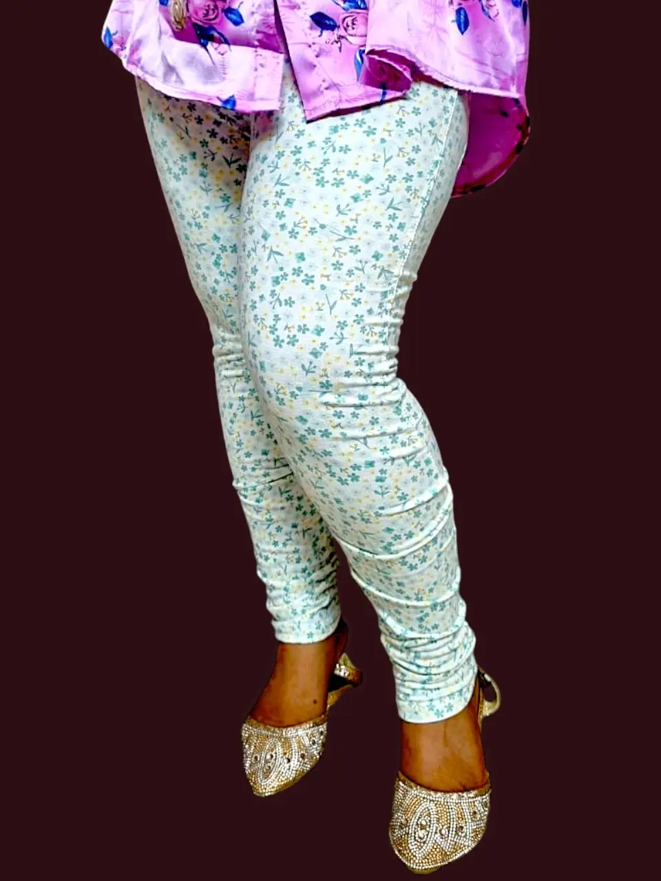 Picture of Female Special Comfortable Cotton Jeggings Ties Pant Jegging for Womans