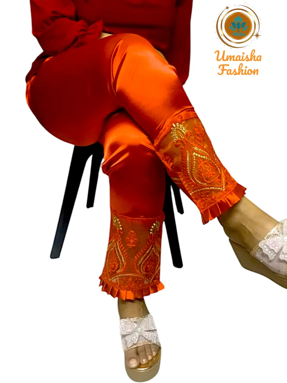 Picture of Silk Stylish Bottom Gateful Design C-Kat Salwar Pyjama for Woman