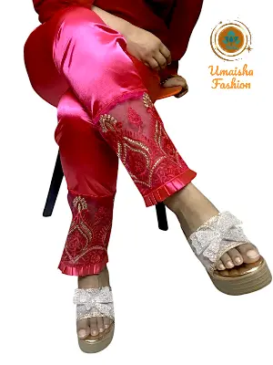 Picture of Silk Stylish Bottom Gateful Design C-Kat Salwar Pyjama for Woman