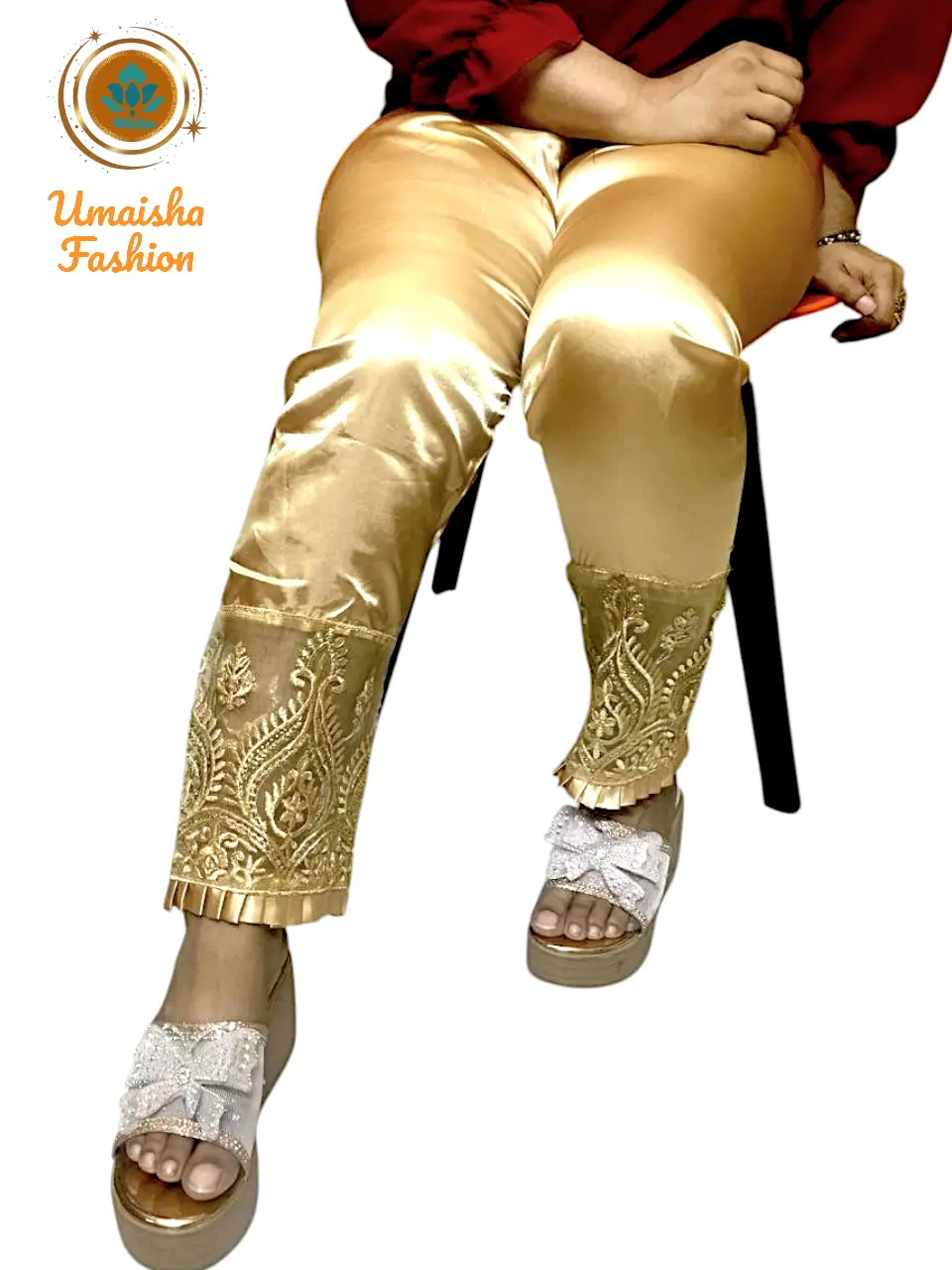 Picture of Silk Stylish Bottom Gateful Design C-Kat Salwar Pyjama for Woman