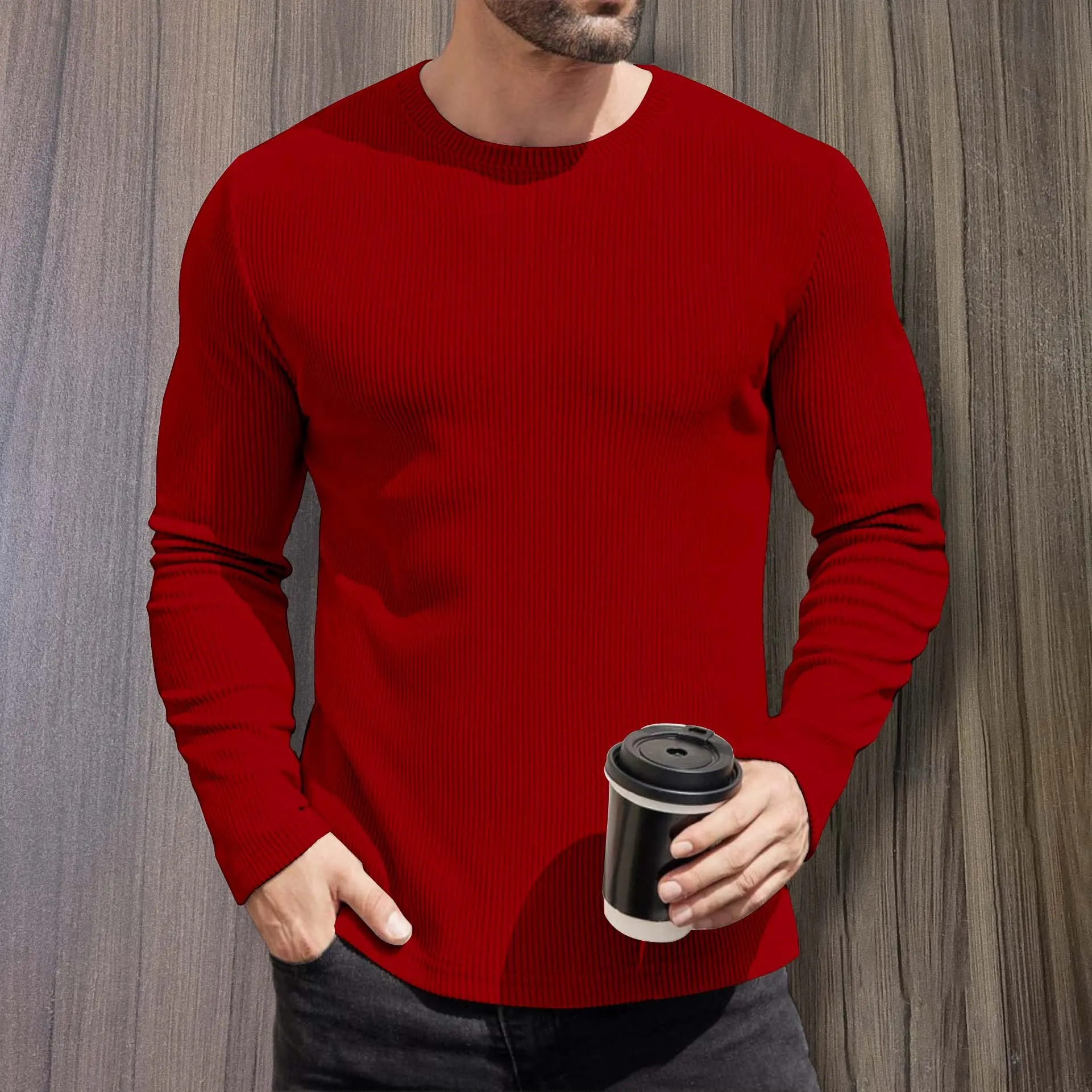 Picture of Long Sleeve Winter T-shirt for Men