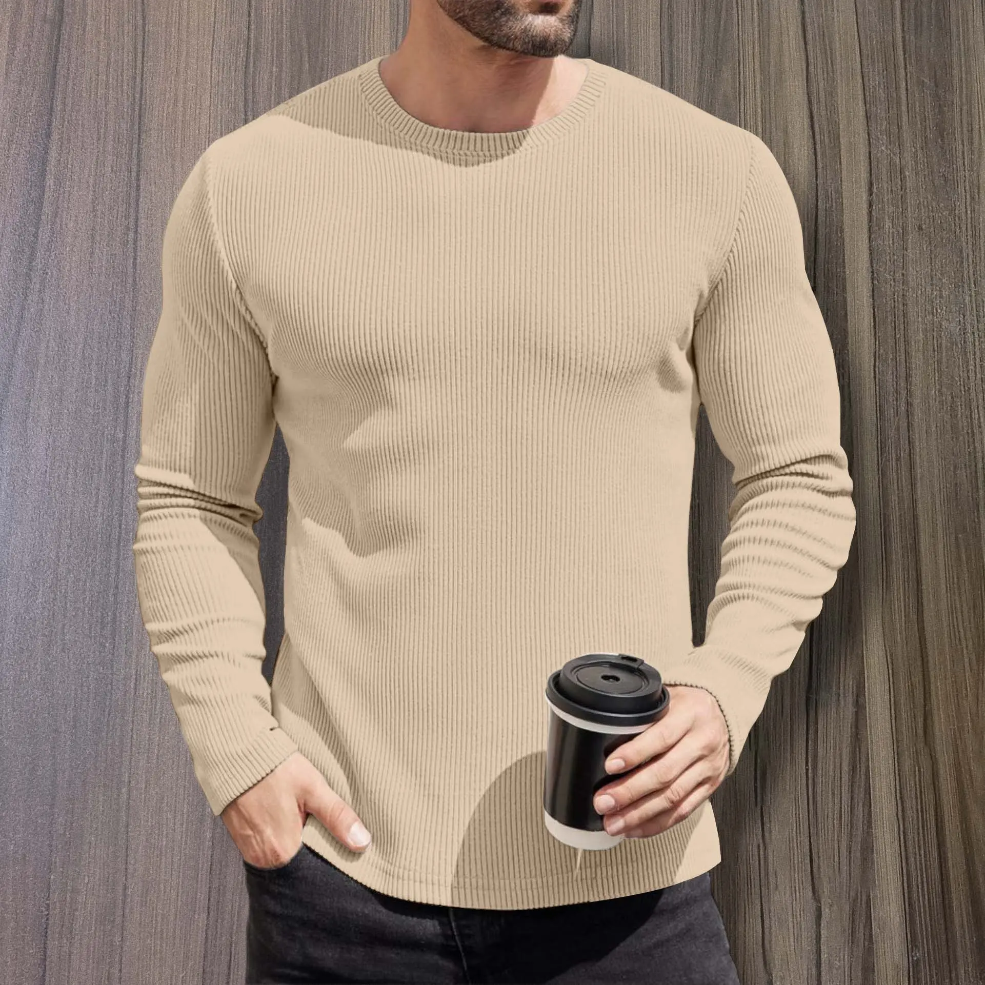 Picture of Long Sleeve Winter T-shirt for Men