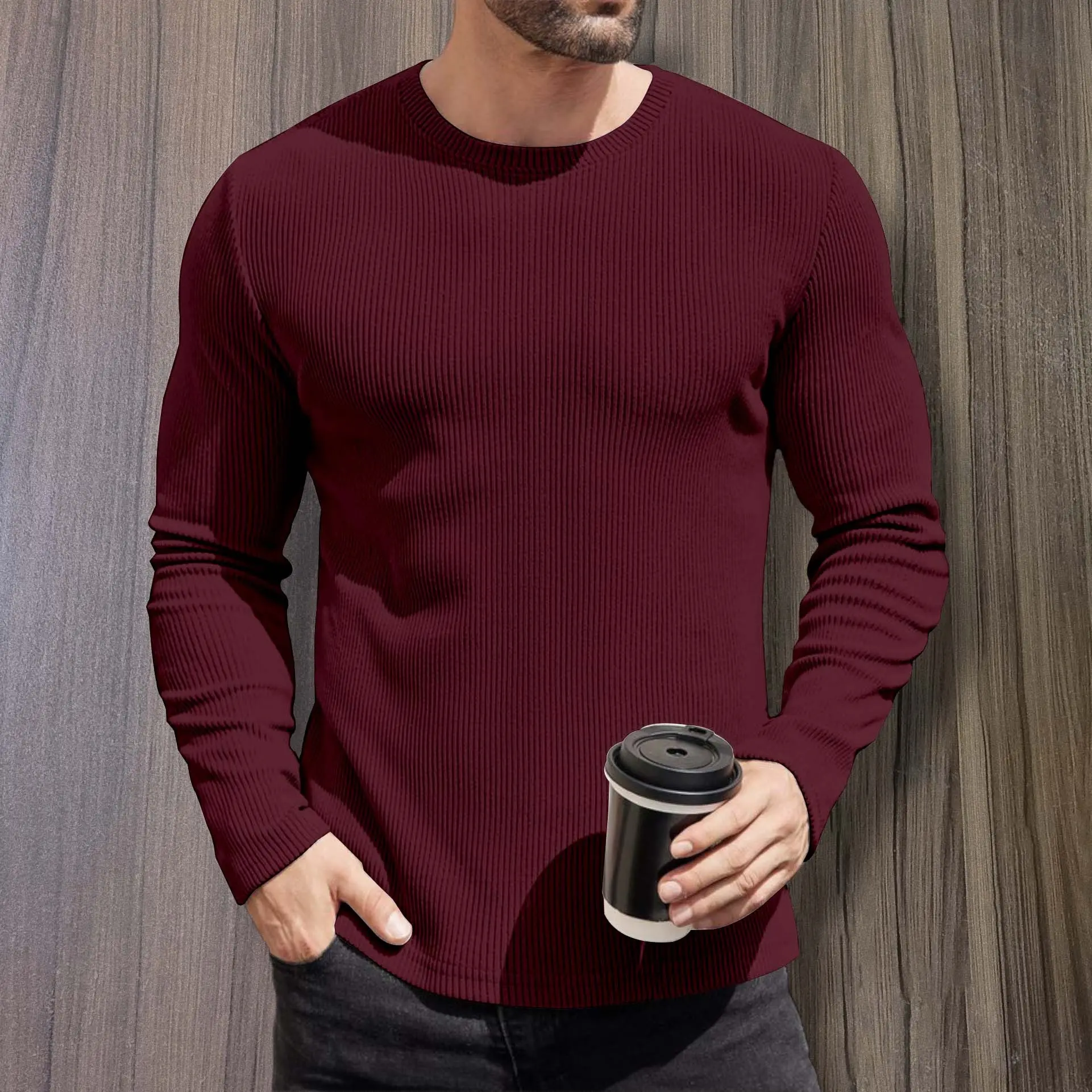 Picture of Long Sleeve Winter T-shirt for Men