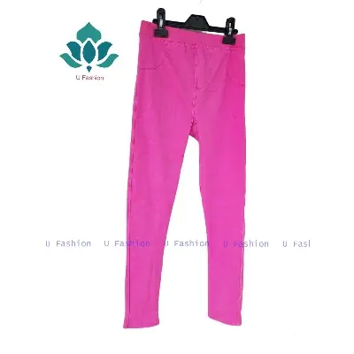 Picture of Teenage Girls Fashion Cotton Ties Pant Back Pocket Leggings